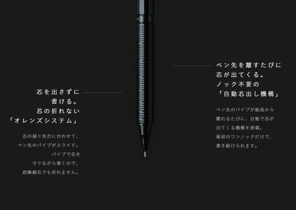 楽天市場 名入れ無料 ネコポス送料無料 Orenznero オレンズ ネロ シャープペンシル 0 2芯 ブラック 保証書付き ぺんてる 100 Pp3002 A ネコポス可 ネロ 自動芯出し オーナー ノック1回 N 0 倉敷文具ｒｕｋａｒｕｋａ