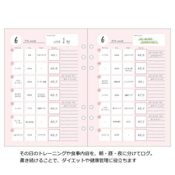 楽天市場 システム手帳リフィル ピンク ａ５サイズ ガールズノートセット マークス 439 Odr Rfl04 A ネコポス便可 カスタマイズ ノート 差し替え 可愛い かわいい オシャレ おしゃれ 女子 学生 ダイエット Todoリスト タスク管理 目標管理 倉敷文具ｒｕｋａｒｕｋａ