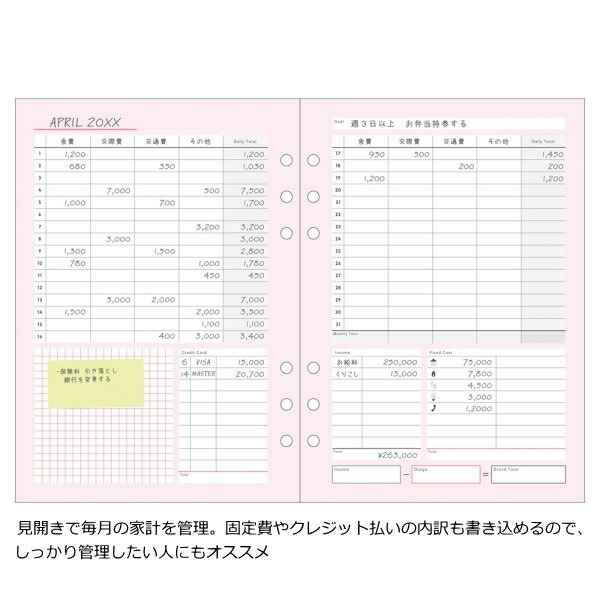 システム手帳リフィル ピンク サイズ 家計簿 家事ノートセット マークス 439 Odr Rfl05 A ネコポス便可 カスタマイズ ノート 差し替え 可愛い かわいい オシャレ おしゃれ 女子 Todoリスト タスク管理 目標管理 主婦 Crunchusers Com