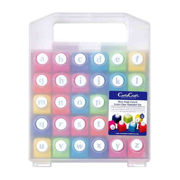ミニクラフトパンチ／アルファベット小文字セット 63-CN12-B カール（ＣＡＲＬ） 型抜き　カード