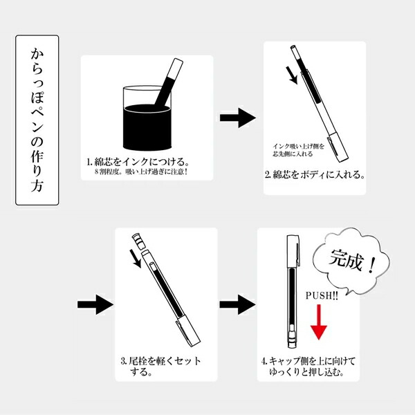 楽天市場 からっぽペン 5本入り ほそ芯0 4mm 呉竹 7 Ecf160 451 ネコポス便可 カラーインクで作れるペン イラスト 絵葉書 はがき 混色 持ち運び 倉敷文具ｒｕｋａｒｕｋａ