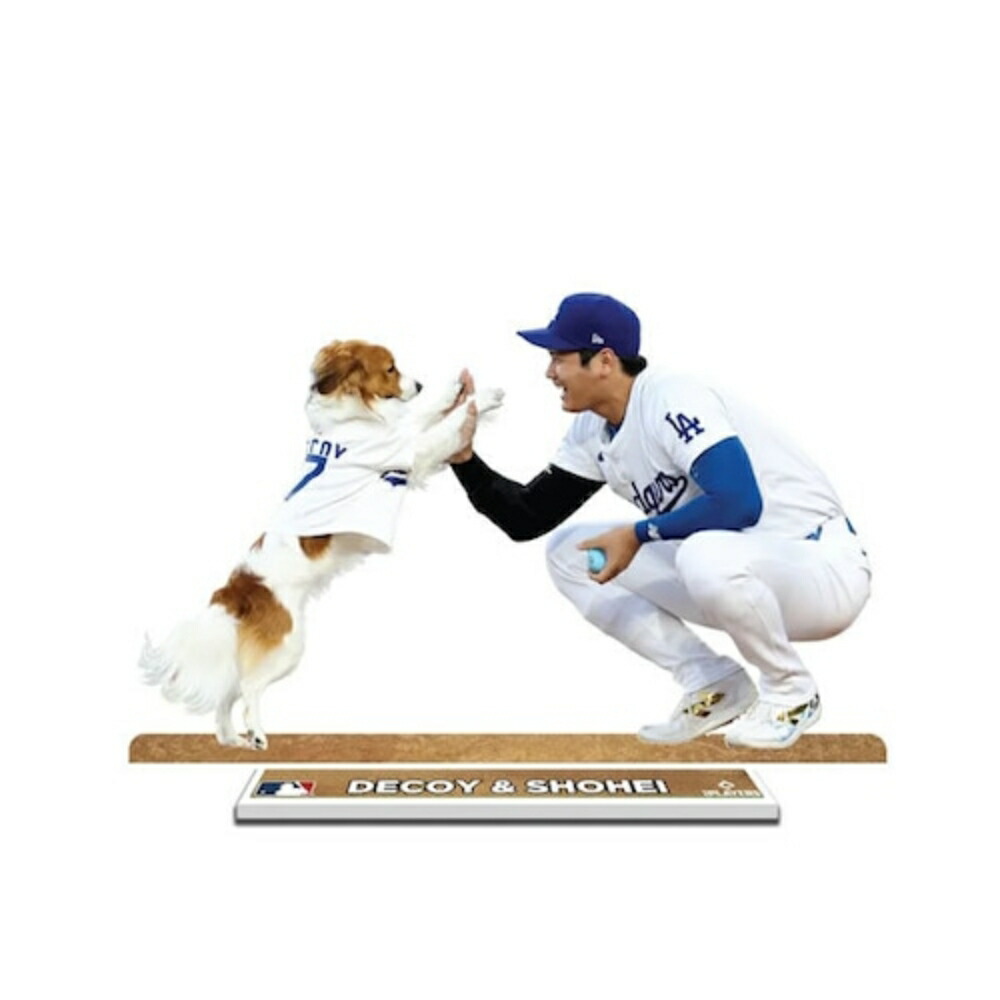 【ｴﾝﾄﾘｰでP5倍】大谷翔平 ドジャースグッズ DECOY(デコピン)&SHOHEI スチレンスタンド（スタンディー）Shohei & Decoy Photo Standee Desktop Display ラッピング可
