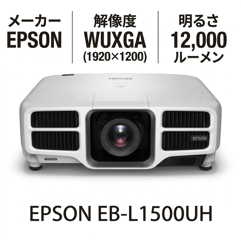 Epson EB-L1500UH レーザープロジェクター 12000ルーメン WUXGA HDMI対応 レンズ付き 大型会場向けプロモデル 300,150円