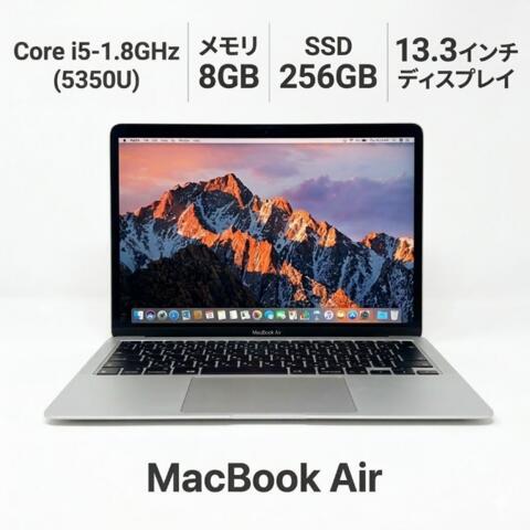 【中古】 Apple MacBook Air 万覚え帳マイコン Core i5-5350U-1.8GHZ 記憶装置8GB SSD256GB 13.3in macOS