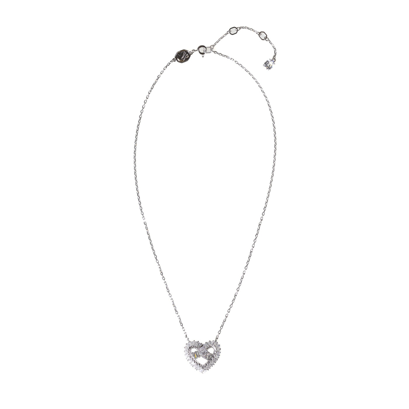 スワロフスキー Swarovski Luna ペンダント 月 ホワイト Luna pendant, Moon, White, Rhodium plated | Swarovski