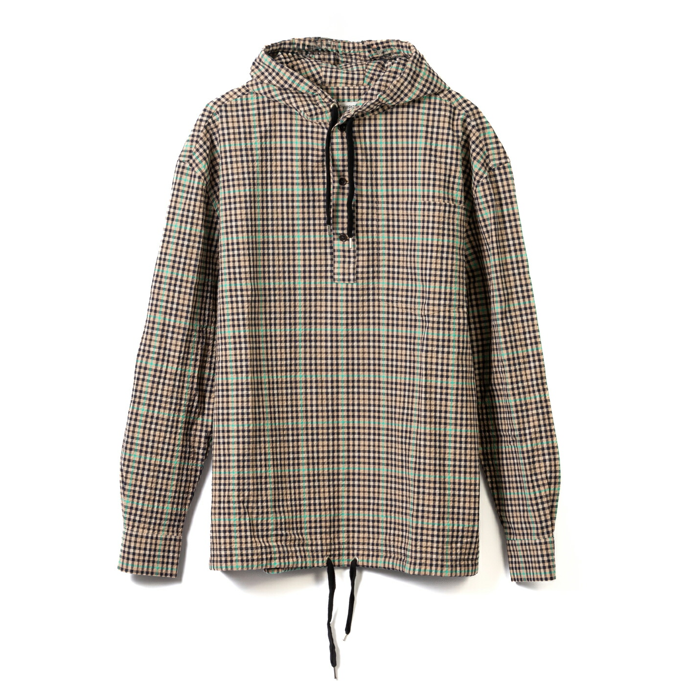 [全品クーポン&ポイント5倍 26日まで] HENRIK VIBSKOV SS24STUD-M217 フーディーシャツ ユニセックス 長袖 チェック Sサイズ Mサイズ Lサイズ｜8icons