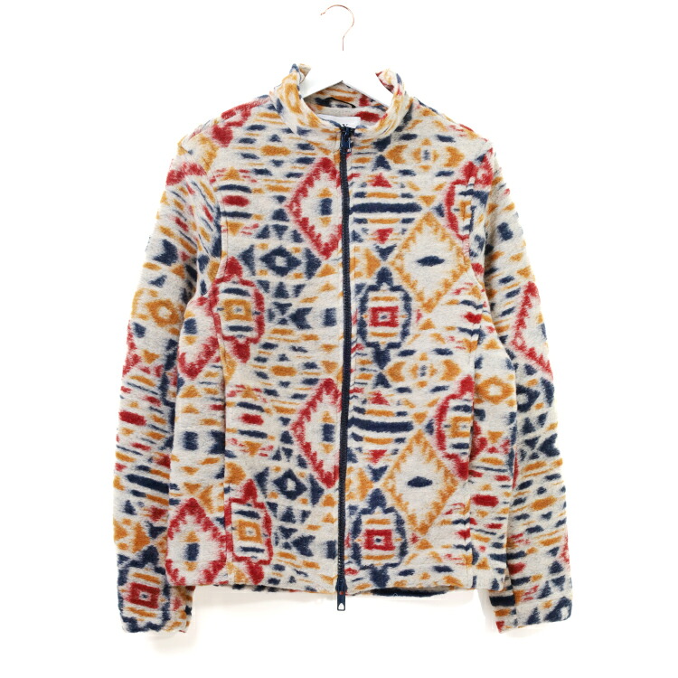 【楽天市場】【WAX LONDON】ワックスロンドン COZI JACKET GEO FLEECE AW24-JKT-COZ-BKY フリース ...