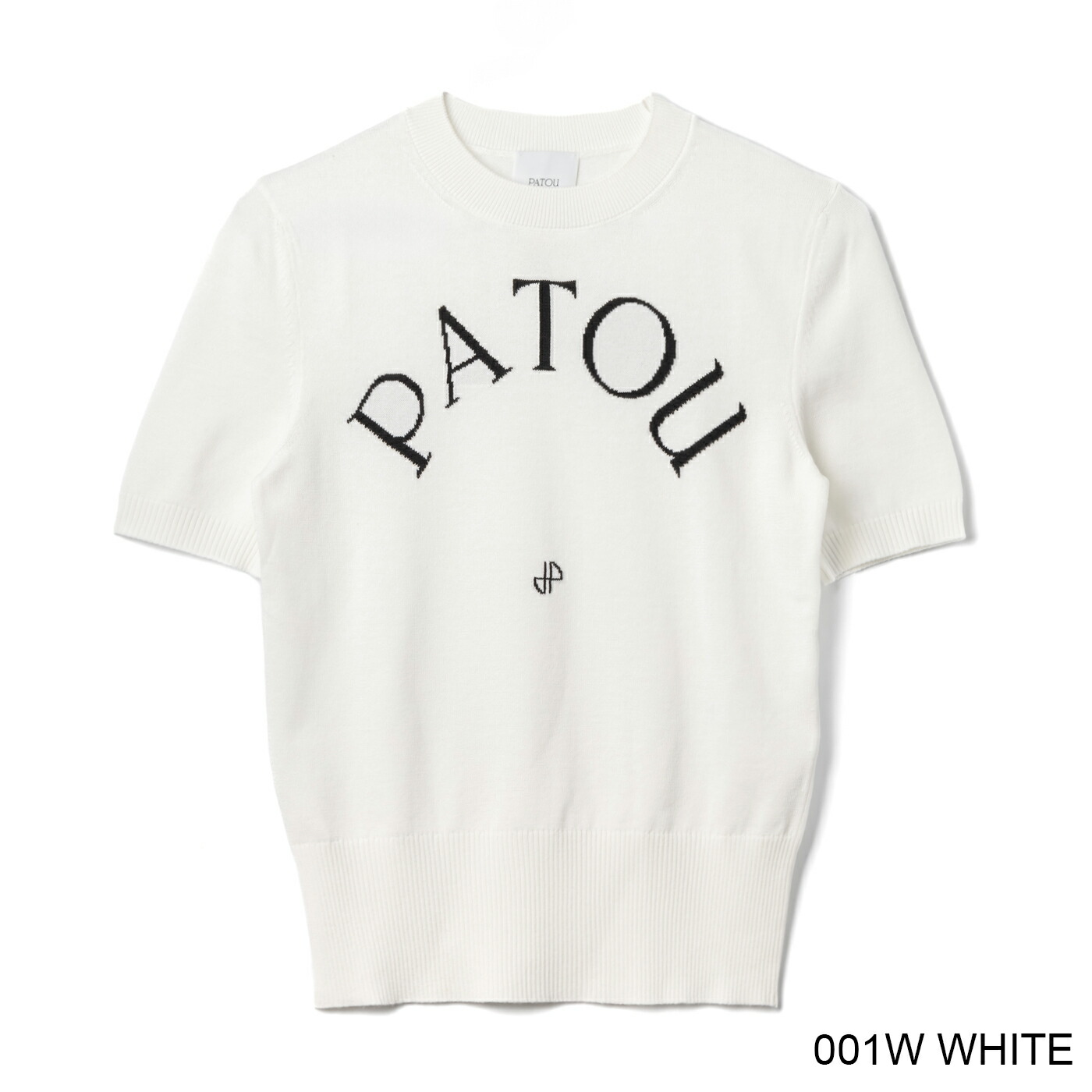 PATOU 半袖　ホワイト　ニットセーター クリーニング済み】PATOU ホワイト 半袖ニット M