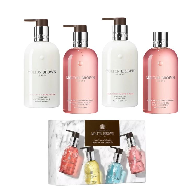 [全品クーポン&ポイント5倍 26日まで] MOLTON BROWN モルトンブラウン デリシャス ラバーブ＆ローズ 豪華5点セット ボディソープ ボディローション ハンドウォッシュ ハンドローション ハンドケア コレクション ギフト プレ｜8icons