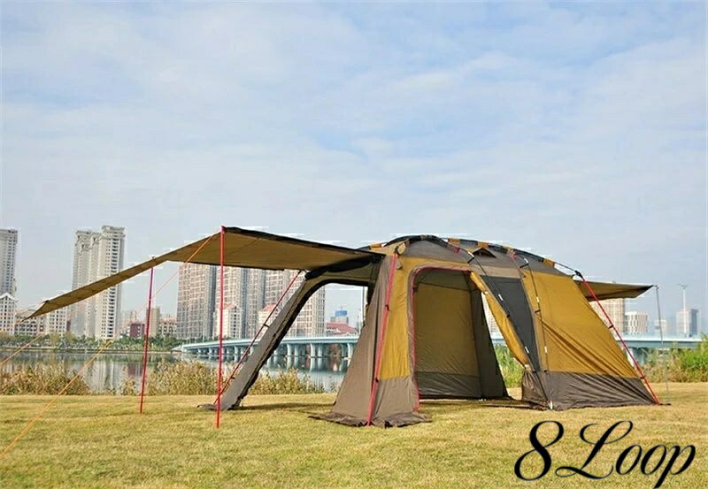 広々大空間 家族にうれしい 大型テント テント フルクローズ 6人用テント 5人用テント 6人用 ビッグベアーテント ドームテント フライシート 防水 6人 5人 4人 5人用 5～6人用ドーム型 テント