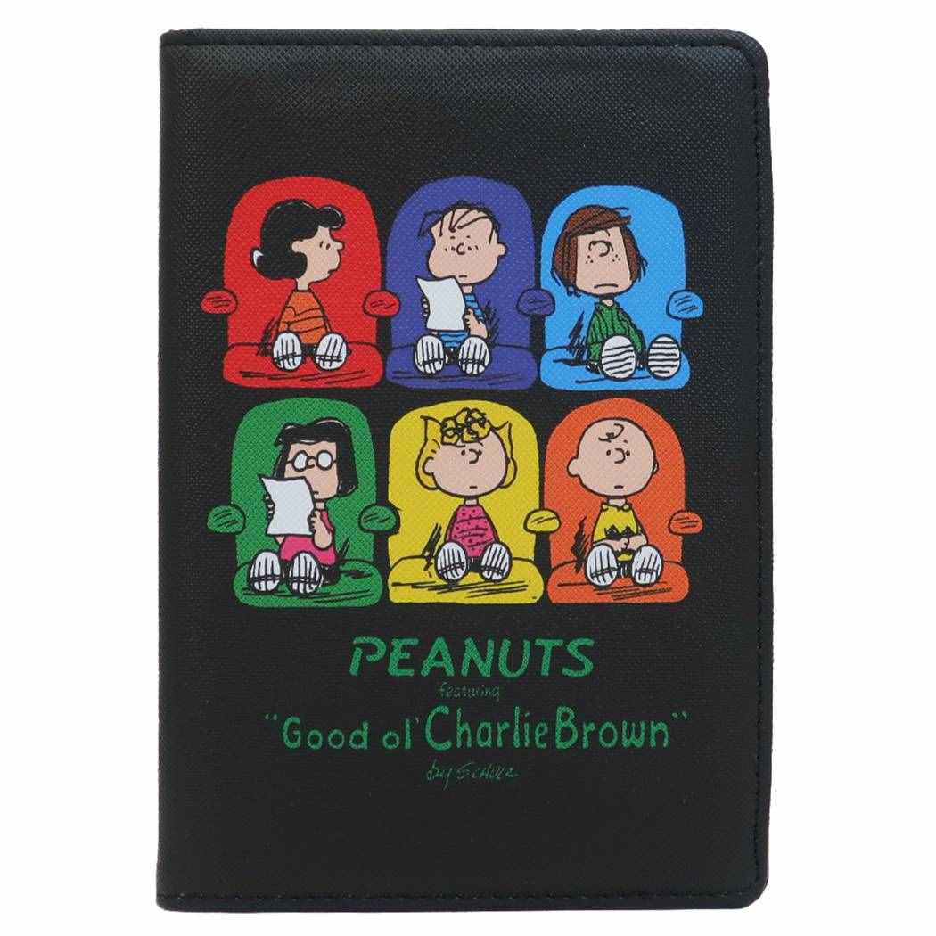 スヌーピー パスポートケース シート お弁当入れ パスポートカバー おしゃれ ブラック ピーナッツ 大人 キャラクター 可愛い グッズ