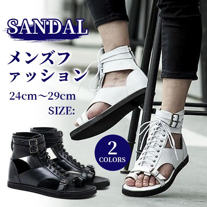 グラディエーターサンダル 疲れない サンダル メンズ なめし革 革 靴 かっこ良い 砂浜サンダル ボンサンダル カッコイイ 途轍も無い大いさ ブーツサンダル シューズ なめし革サンダル 心地好い たわい無い 歩き分かりやすい 一方ならずない 夏 事務所 アウトドア コンフォート メンズ靴-靴-サンダル