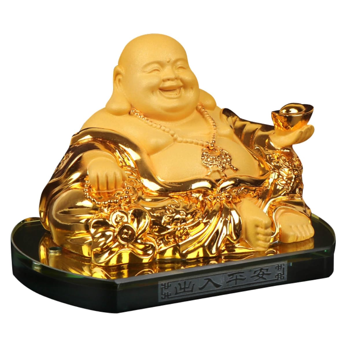 楽天市場】手のひらサイズの布袋様 小さい 置物 ミニサイズ ミニ 木