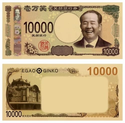 楽天市場】Ms.0 壱万笑 メモ 両面印刷 新1万円 札 渋沢栄一 偽札 社内