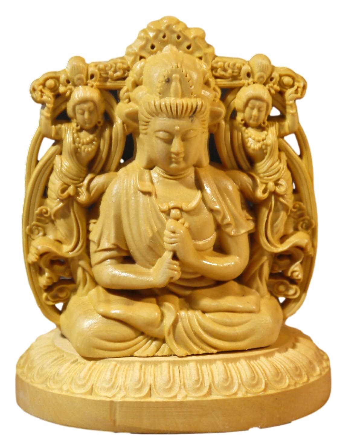 高級ポプラ木材  仏教美術  仏像 精密彫刻 仏像 手製 木彫仏像 大日如来駅像 極上品/綺麗 総檜材 仏教工芸品 木彫仏像 精密彫刻 仏師で仕上げ