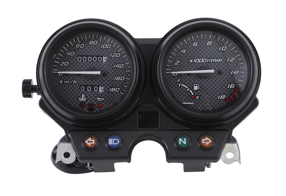 ホンダ 用 ホーネット250 2000~2005 スピード メーター ユニット カーボン パネル ブラック 5ピン カプラーオン タコメーター カスタム パーツ 社外品