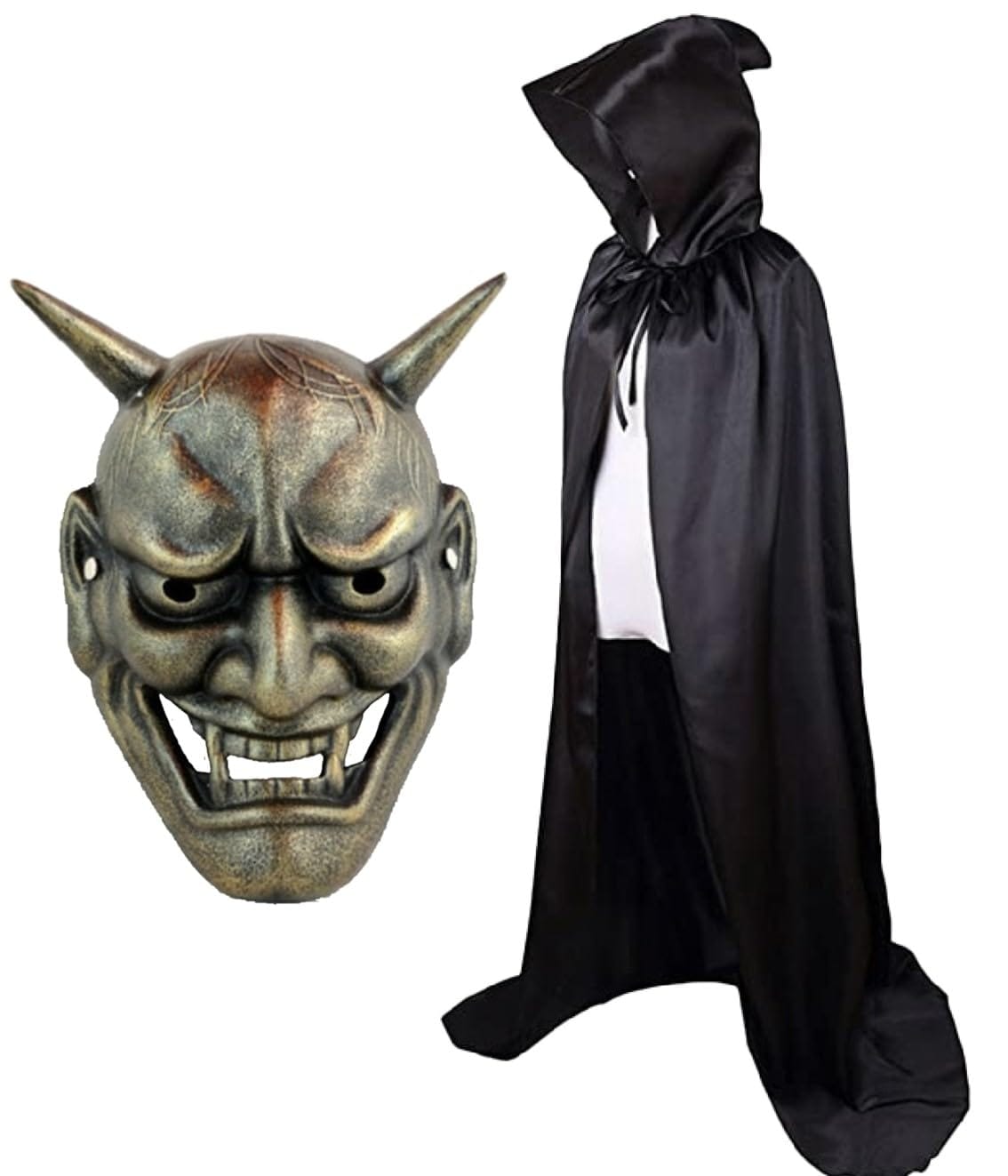 楽天市場】般若の面 お面 怖いお面 マント 黒 コスプレ 仮装