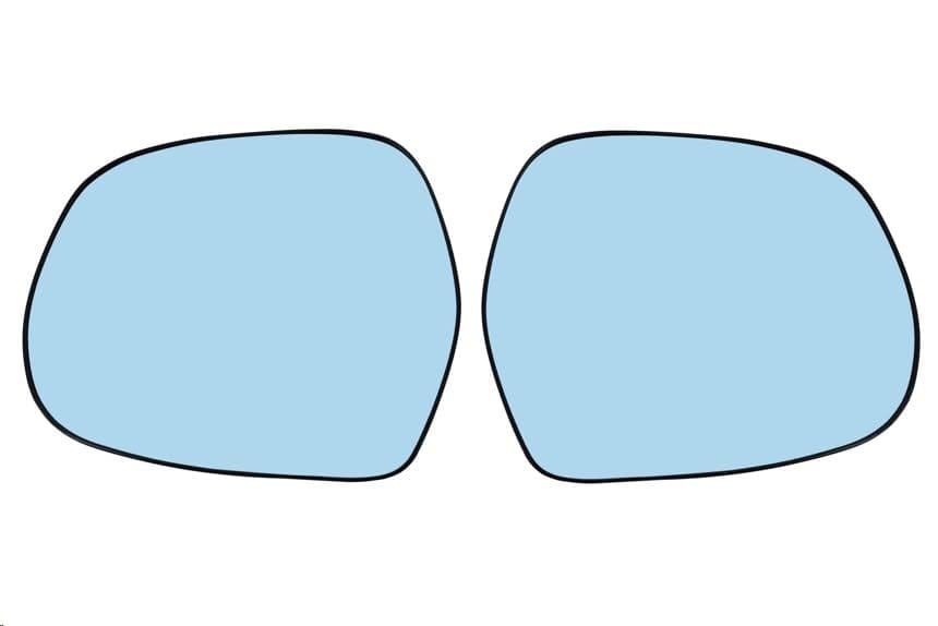 光源50％カットで眩しさ軽減！【ハイエース 200系 専用】ブルーミラーレンズ　サイドミラーレンズ　左右セット 光源50％カットで眩しさ軽減！ ノア ヴォクシー 80系 鏡面