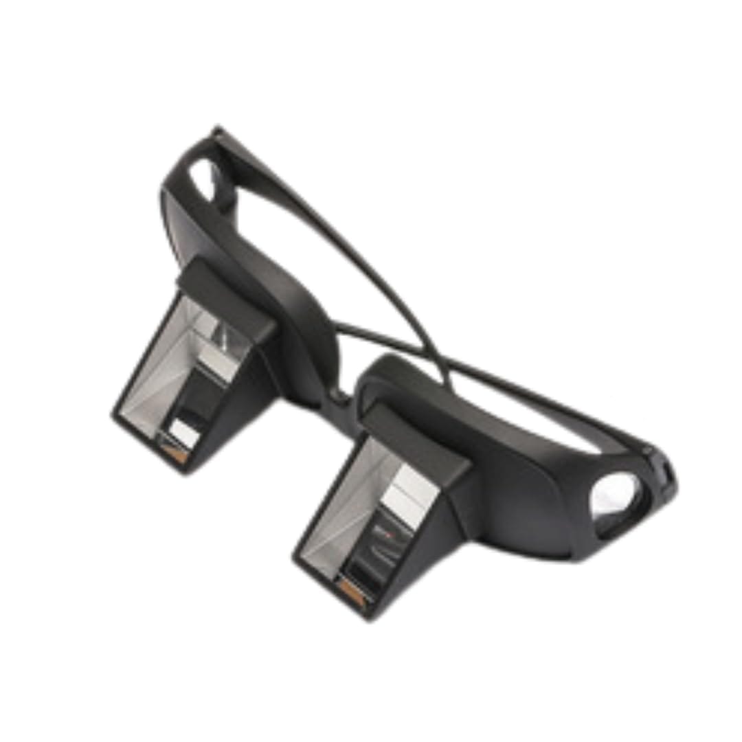 [Liebendo] 寝ながら スマホ 読書 TV が楽しめる 寝たまま メガネ 仰向け プリズム 反射メガネ ブラック 読書 ができる 便利グッズ おもしろ雑貨 寝ながらスマホ 読書グッズ 寝ながらテレビ プレゼント ギフト画像