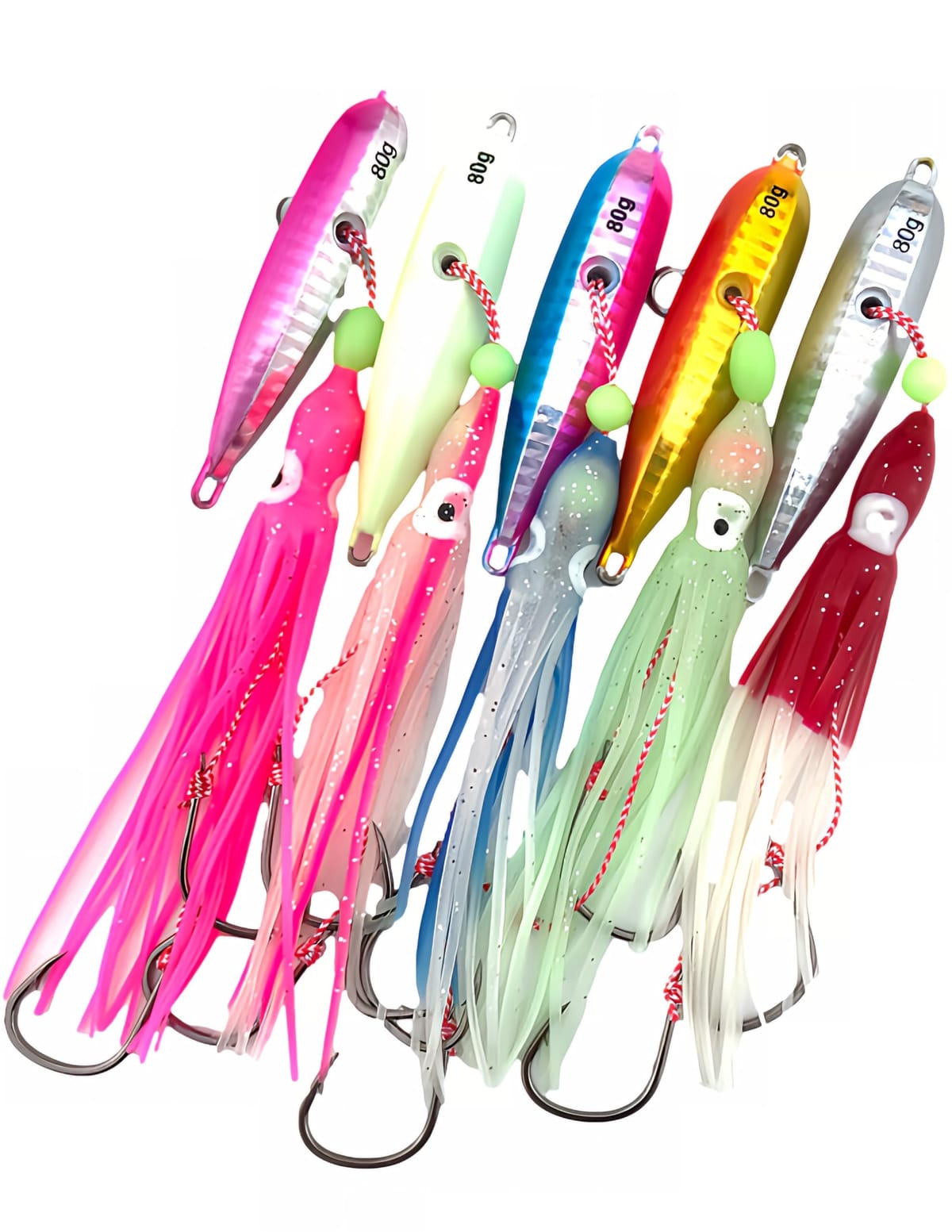 インチク☆鯛ラバ12個セット☆新品☆80g☆ダブルネクタイ☆3本鈎