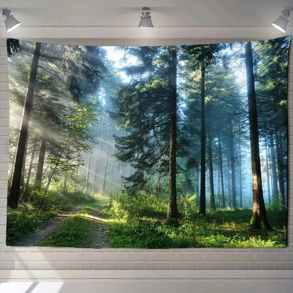 幻想的な森林の風景 Lサイズ アート写真（春に舞う蝶、おとぎ話