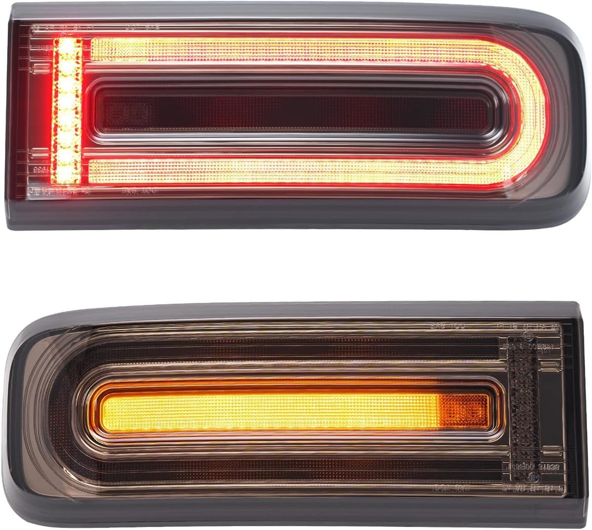 hotimp・・ ベンツ Gクラス W463A (2018-2024) W465 LED シーケンシャル ノーマル点灯との切替SW付 ウインカー テールランプ スモークレンズ 互換品 流れて光るゲレンデ ヴァーゲン G-Class G550 G63 左右2