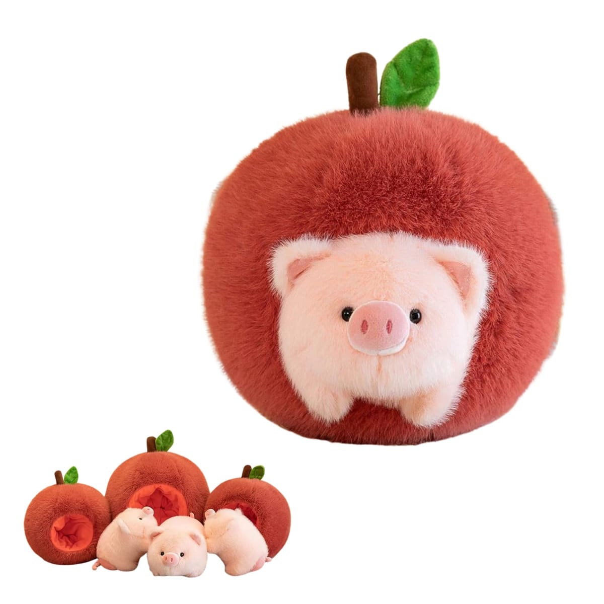 楽天市場】豚 ぬいぐるみ かわいい りんご 動物 癒し 小さい