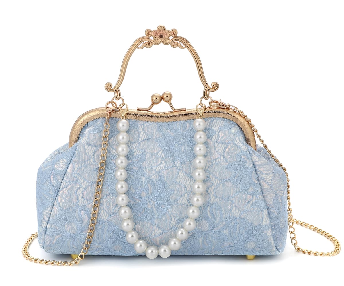 楽天市場】パーティーバッグ がま口 パール 蝦蟇口 ショルダーバッグ