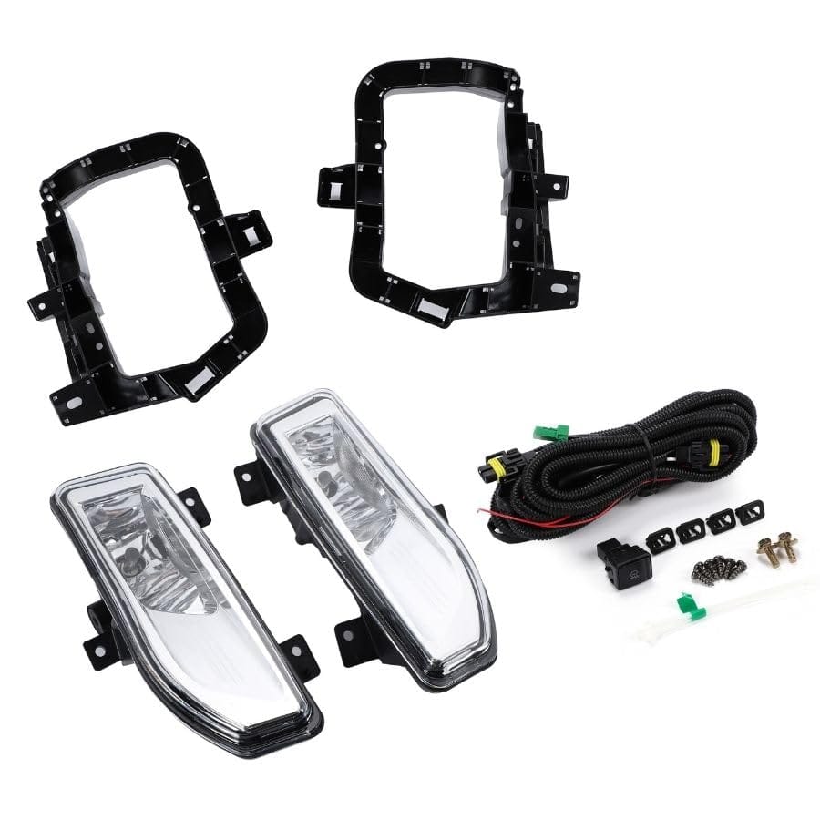日産 用 ノート フロント フォグ ライト 後付け キット E12/NE12/HE12/SNE12 H28/11～ 後期 NISSAN NOTE e-POWER フォグランプ カバー 付 左右 フル セット 社外品