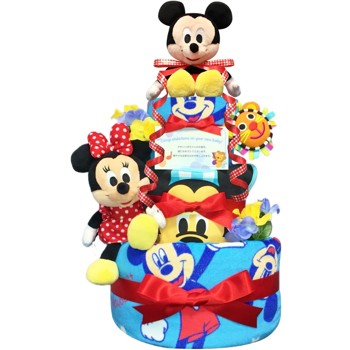 KanonBabys おむつケーキ 男の子 出産祝い 赤ちゃん 誕生日 ベビーシャワー ギフト 3段 Sサイズ Mサイズ mic4011