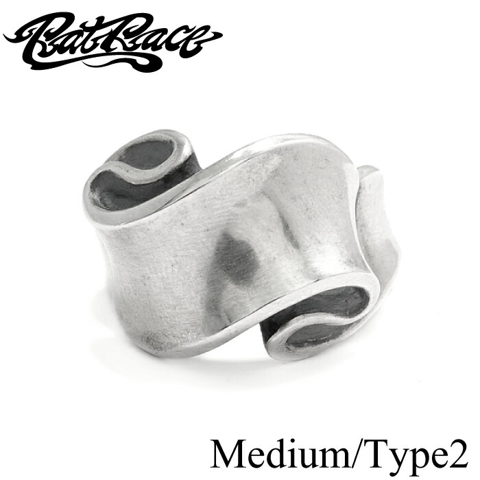 【Rat Race ラットレース】Ribbon Ring / Medium / Type 2 リボンリング ミディアム タイプ２ 幅広 メンズアクセサリー シルバー925 silver925 リボンリング プレーン 無地｜シルバーアクセサリー925広島