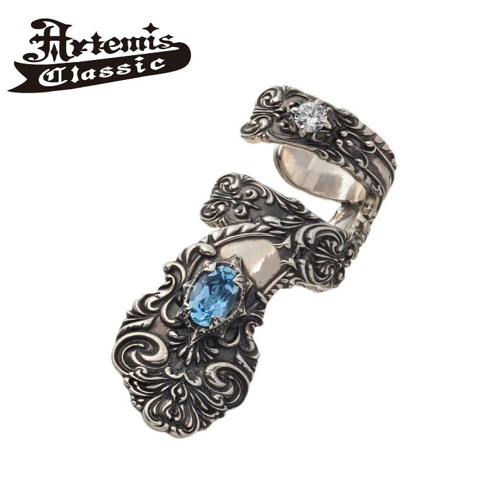 メンズ レディース イヤカフ シンプル シルバーアクセサリー ピアス ブランド【Artemis Classic アルテミスクラシック】ブルートパーズスプーンイヤーカフ ACE0197 片耳分 シルバー925 ペア ギフト 14,454円