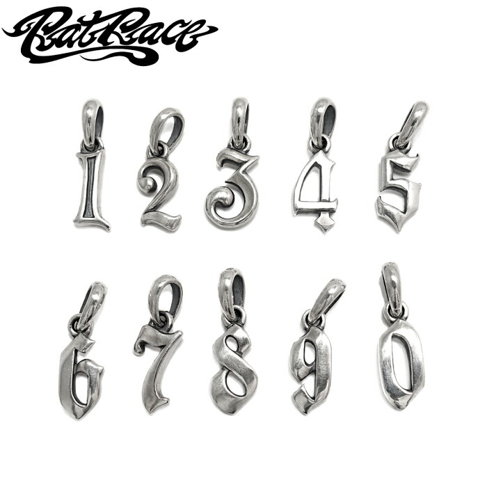 【Rat Race ラットレース】Number Top S ナンバーペンダント 数字 シルバー925 メンズ ギフト ネックレス R.A.W RATANOTHERWORLD 1 2 3 4 5 6 7 8 9 0 Small チャーム
