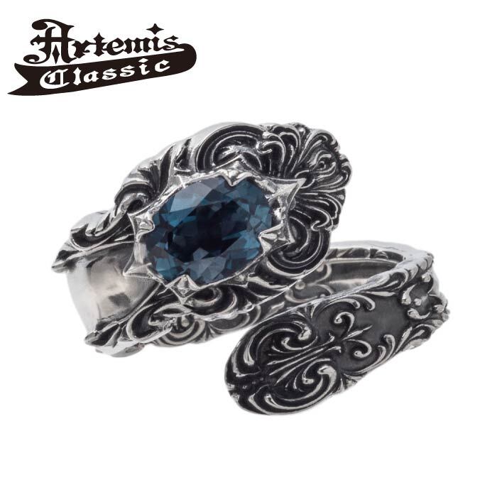メンズ リング ストーンリング 石 シルバーアクセサリー ブランド 【Artemis Classic アルテミスクラシック】ロンドンブルートパーズスプーンリング ACR0299 シルバー925