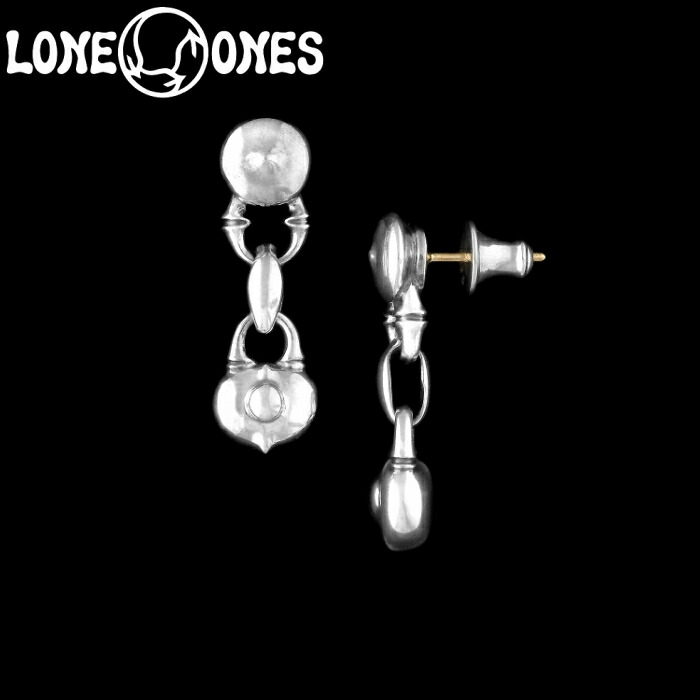 【LONE ONES ロンワンズ】K&F Link with Heart Rock Earring キスアンドフロー リンク ウィズ ハート ロック イヤリング シルバーアクセサリー シルバー925 Silver925 ピアス|シルバーアクセサリー925広島