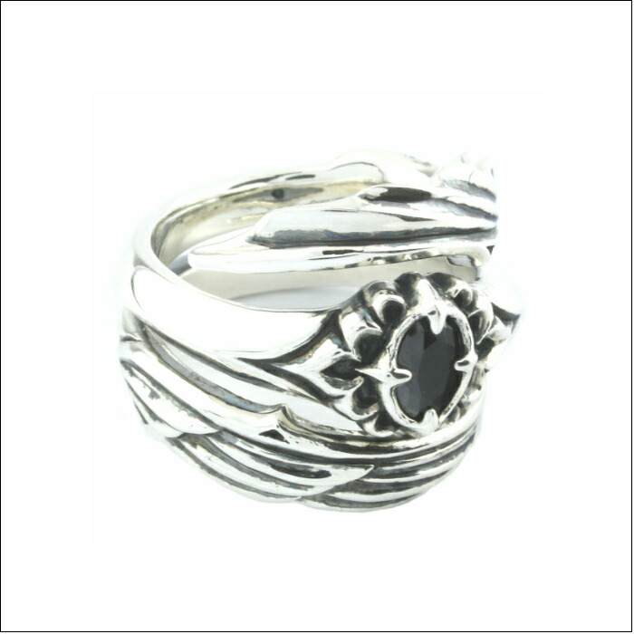 良質 メンズ リング 翼 ストーンリング シルバーリング シルバーアクセサリー ブランド デビエンリング Acr0248 フリーサイズ シルバー925 Www Tsujide Co Jp