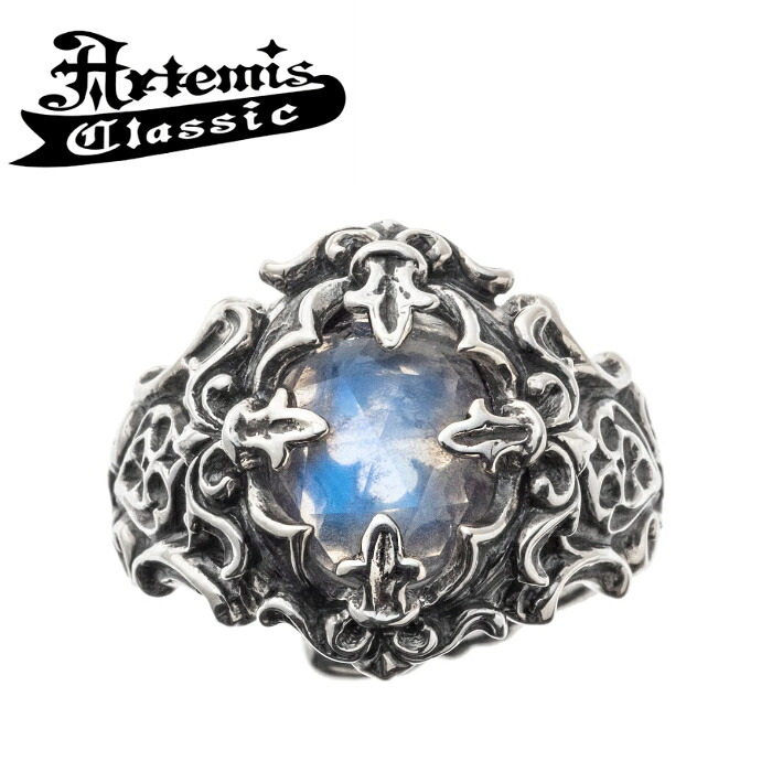 メンズ リング ストーンリング 石 シルバーアクセサリー ブランド 【Artemis Classic アルテミスクラシック】ローズカットブルームーンリング ACR0293 シルバー925｜シルバーアクセサリー925広島