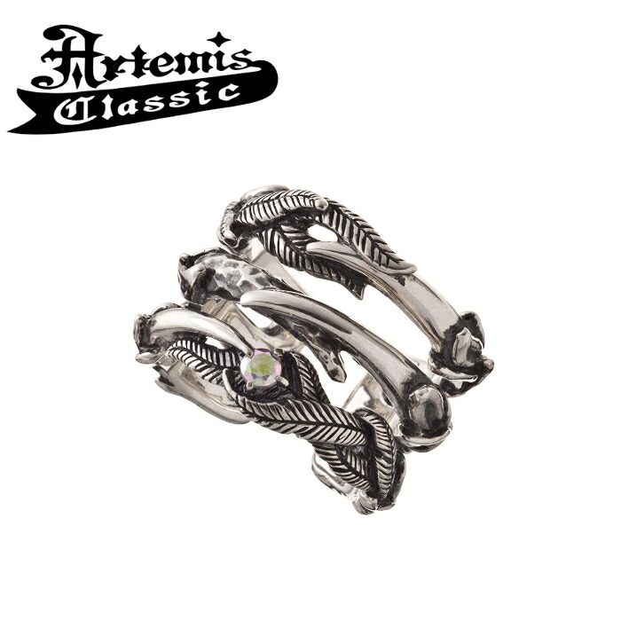 メンズ リング シルバーリング 翼 爪 ミスティッククォーツ シルバーアクセサリー 【Artemis Classic アルテミスクラシック】ウリエルトリプルリング ACR0265 シルバー925 ブランド フリーサイズ