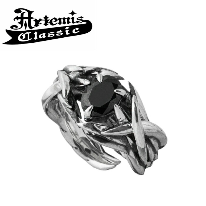 メンズ リング ストーンリング 石 ジルコニア シルバーリング シルバーアクセサリー 【Artemis Classic アルテミスクラシック】ヘッジホッグリング ACR0285 フリーサイズ シルバー925 ブランド｜シルバーアクセサリー925広島 19,536円