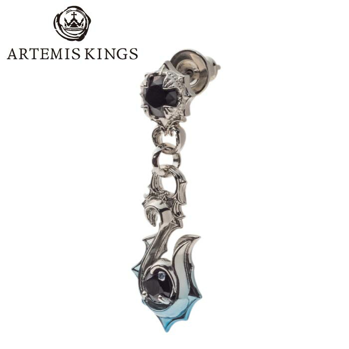 メンズ ピアス ブランド フィッシュフック 釣り針 片耳【Artemis kings アルテミス キングス】ピアス 青彩フィッシュフックピアス AKE0120