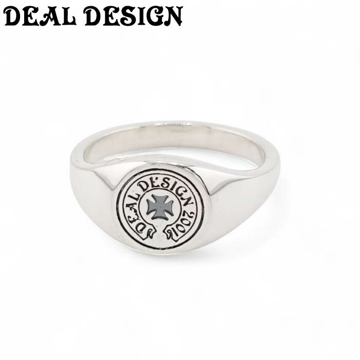 【DEAL DESIGN ディールデザイン】シールロゴリング 印台リング メンズピンキーリング シルバーアクセサリー メンズアクセサリー