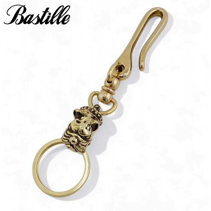 メンズ キーチェーン ブランド 【 Bastille バスティーユ】BHAK-002 ルシアンフックキーチェーン BRASS 真鍮 アニマル フレンチブルドッグ