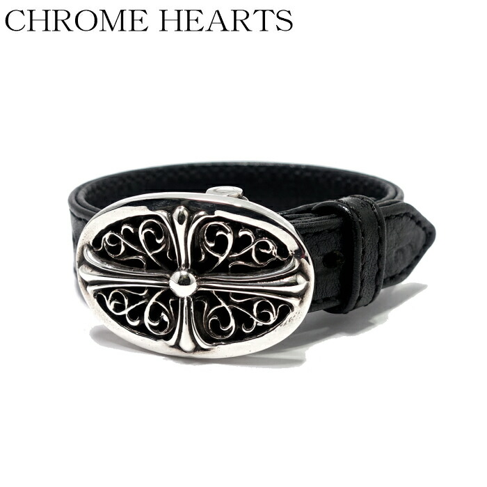 楽天市場 エントリーで全品ポイント5倍 6 1まで Chrome Hearts クロムハーツ Small Oval Leather Bracelet スモールオーバル レザーブレスレット 925 Silver Accessory