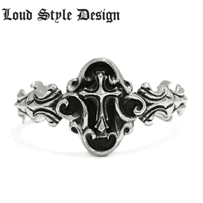 メンズ バングル シルバーアクセサリー クロス 十字架 ゴシック メンズアクセサリー ブランド【Loud Style Design ラウドスタイルデザイン】LSD L,S,D CRIMSON GUARD LBG-002 シルバー925 Silver925｜シルバーアクセサリー925広島