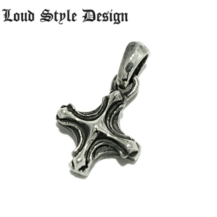 【Loud Style Design ラウドスタイルデザイン】LSD L,S,D UH-016 メンズアクセサリー シルバー925 クロスペンダント Cross 十字架 シンプル チェーン付|シルバーアクセサリー925広島