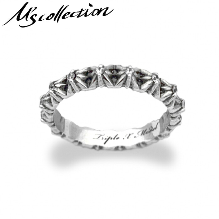 超格安一点 M S Collection エムズコレクション シルバーリング シンプル ブランド モード カジュアル メンズアクセサリー ギフト スタッド エタニティリング レディース ジルコニア 指輪 リング