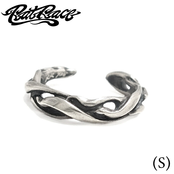 メンズ イヤカフ ブランド 細身 イヤリング メンズ レディース 銀鼠色925 Rat Race 鼠レイス アンデュレート イヤーカフ S 太陽面爆発 シルバー Mattschofield Com