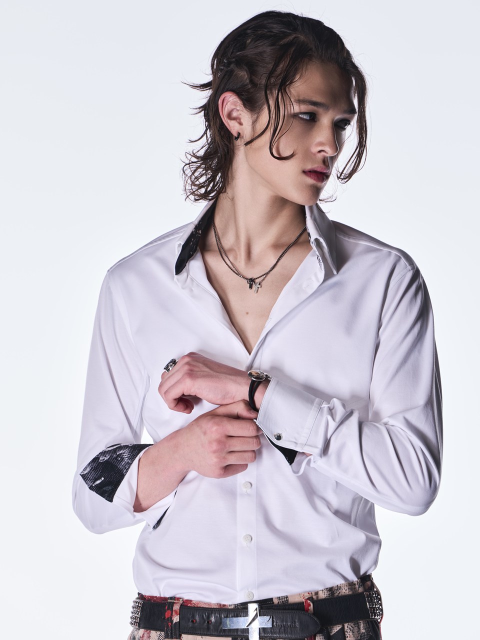先行予約◆9-10月入荷予定【kiryuyrik キリュウキリュウ】KW-TKR60-007 Cuffs Buttom Shirt FunsyTwill ブラック｜シルバーアクセサリー925広島 30,030円