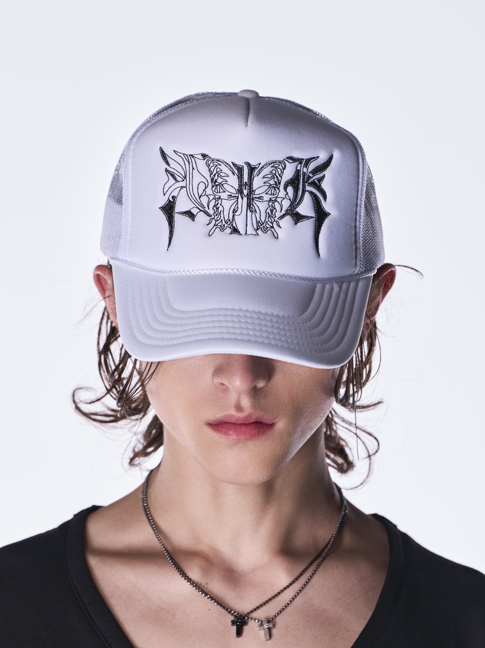 先んずる取って置く◆8-9月入荷申し合わせ【kiryuyrik キリュウキリュウ】KW-MESHCAP-KIK Mesh Cap 刺しゅう 各色2大きさ LOW or HIGH
