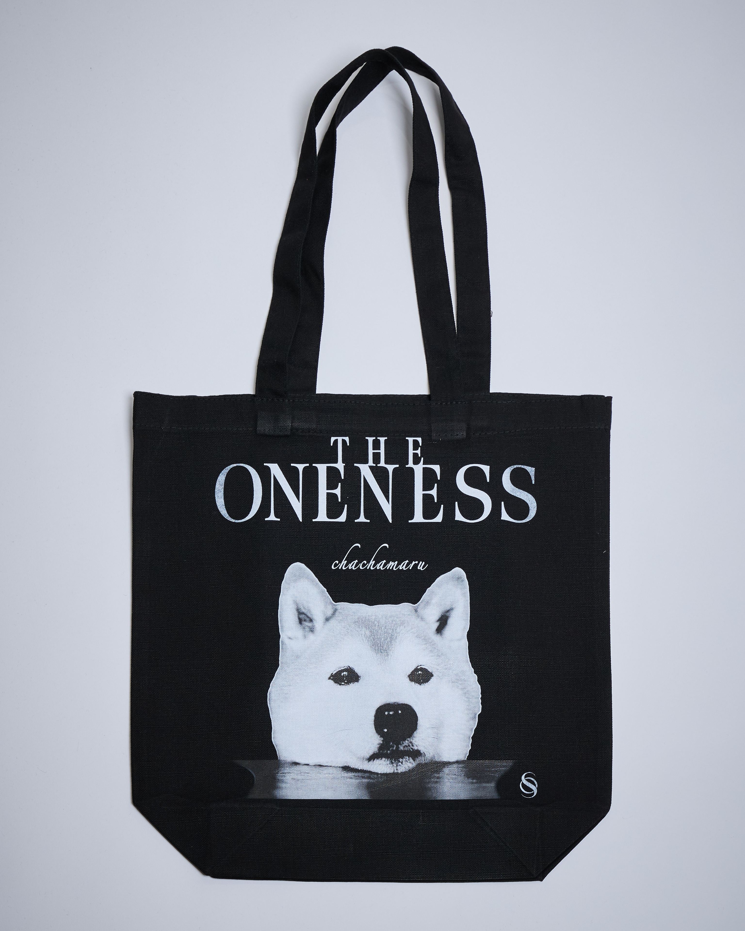 先行予約6-7月入荷予定【THE ONENESS ザ・ワンネス】OI-TR-1050-Chachamaru Organic Cotton ToteBag ブラック 締切4/26